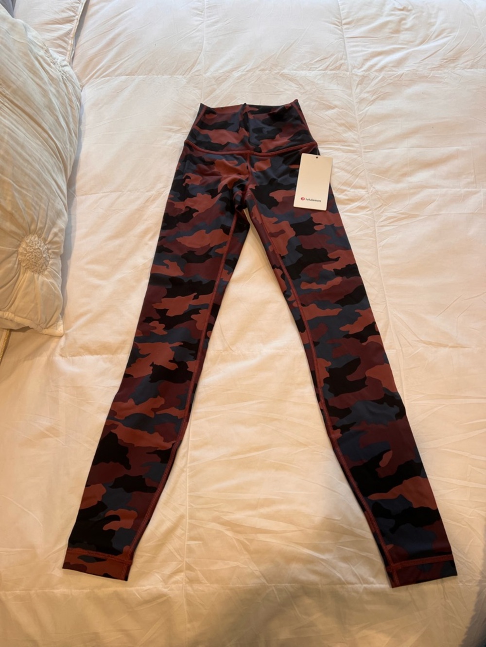 lululemon athletica Burgundy and Black Camo High-Rise Leggings